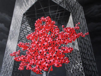 《裤楼》规格：150X200CM 创作年代：2009年