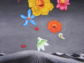 《落花》 规格：90CMX140CM 创作年代：2008年