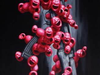 AK47 gun Size  80x180cm  Year 2008