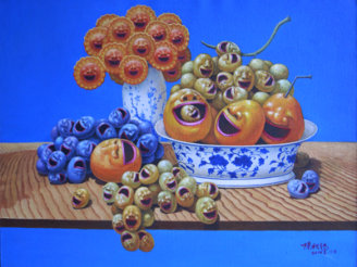 《静物之六》 规格：80CMX100CM 创作年代：2006年