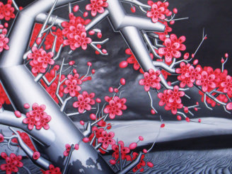 《梅花》 规格：200X400CM 创作年代：2010年